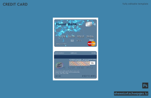 Beispielvorschau der Hume Bank Mastercard Australien
